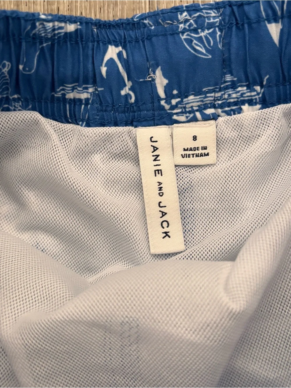 Janie & Jack Swim Shorts Trunks  Boys Size 8 EUC